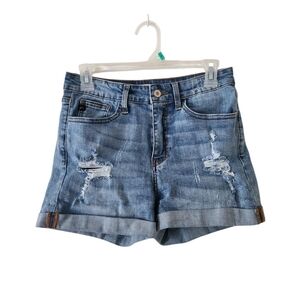 Kancan Estilo Distressed Denim Shorts